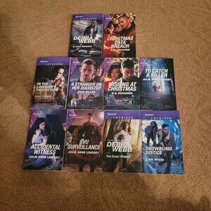 Harlequin Intrigue Lot of 10 Paperback Books Missing at Christmas and More